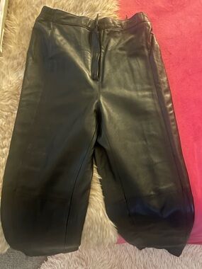 Women’s Black 100% Leather Pants